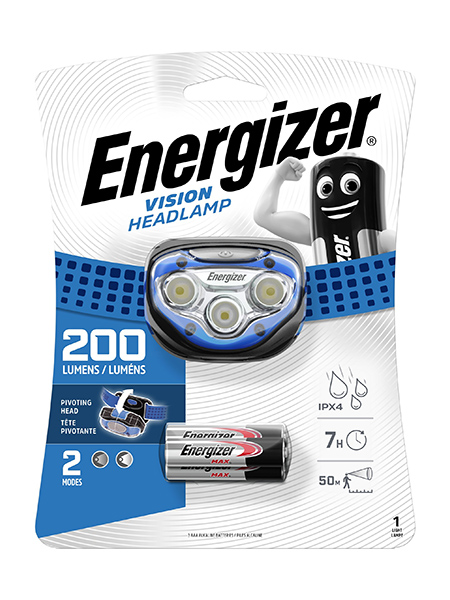 Energizer<sup>®</sup> Visie Hoofdlamp