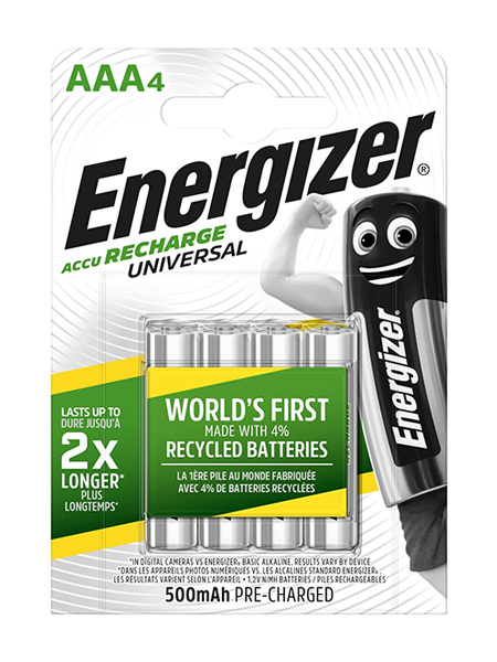 Energizer® Recharge Universal akkumulátorok – AAA