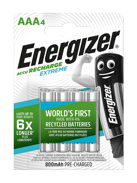 Energizer® Recharge Extreme-batterier – AAA