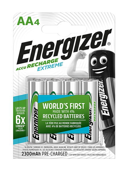 Energizer® Recharge Extreme-batterier – AA