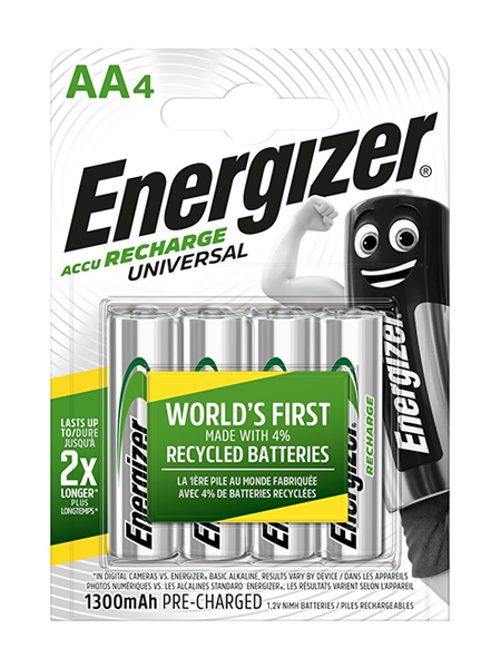 Energizer® Recharge Universal-batterier - AA