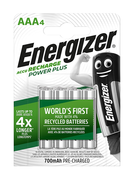 Energizer<sup>®</sup> Recharge Power Plus – AAA
