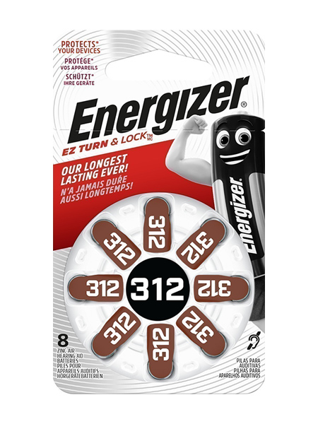 Energizer<sup>®</sup> Hearing Aid Batteries – 312