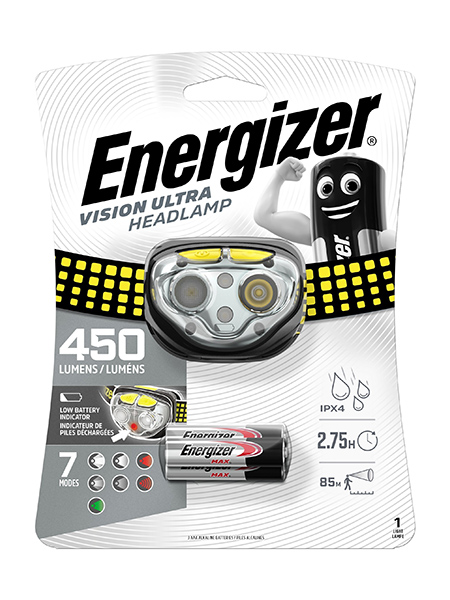 Energizer Lampe Frontale LED Vision Ultra HD Noir, Lampe Puissante, Idéale  Sport et Travail, Interieure et Exterieure [Exclusivité ] :  : Sports et Loisirs